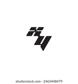 YX letra dinámica y diseño fresco concepto de exportación monograma logotipo inicial