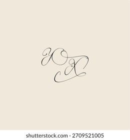 YX letra inicial real design minimalista estilo curva monograma elegante conceito logotipo
