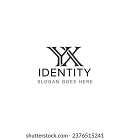 YX letter logo creative design with vector graphic YX simple and modern logo