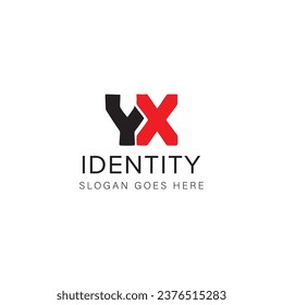 Logo de la carta YX diseño creativo con gráfico vectorial YX logotipo simple y moderno