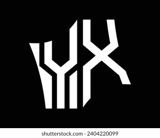 YX letter logo design vector art.