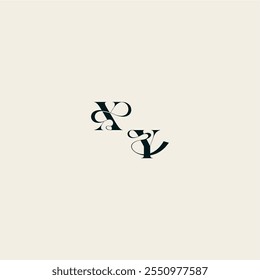 YX letter wedding monogram elegant fancy curve logo bold and hairline initial