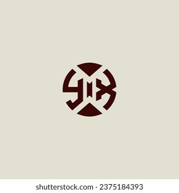 YX line geometric initial logo in high quality professional design that will print well across any print media