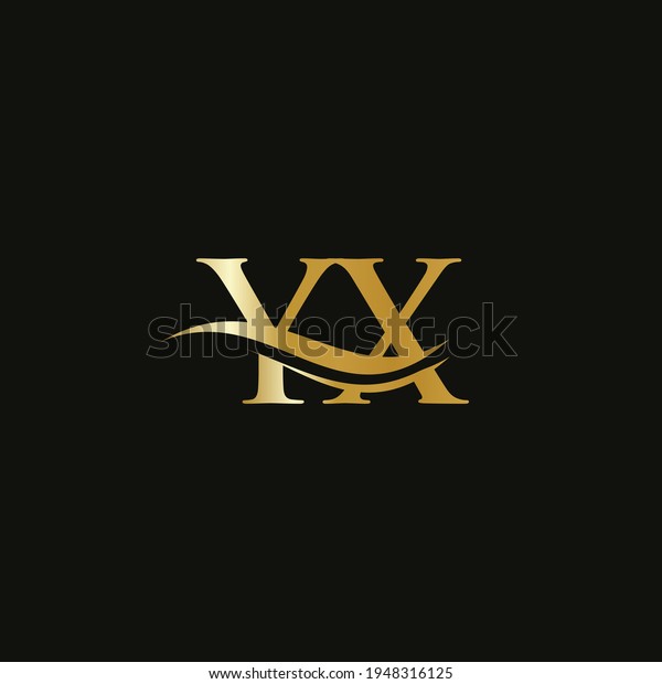 Yx Logo Design Initial Gold Yx Stock Vector Royalty Free 1948316125 Shutterstock 1940