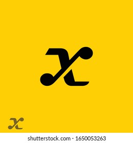 YX logo designed with Letter y and x in vector format.