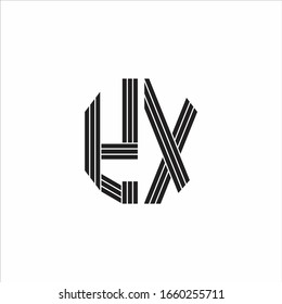 YX Logo monogram outline style linked isolated on white background