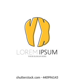 YX Logo. Vector Graphic Sphere Branding Letter Element. White Background