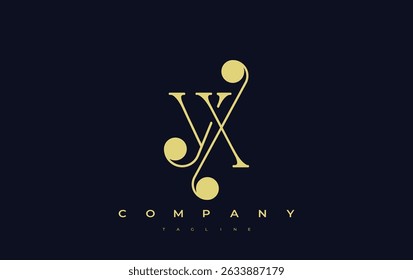 YX Typography Logo Design. Stylish monogram design depiction featuring the letters Y and X combined in an artistic signature style, delivering a unique and creative visual representation.