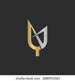 YX, XY, Abstract initial monogram letter alphabet logo design