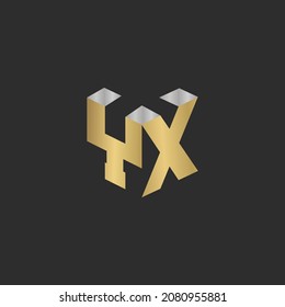 YX, XY, Abstract initial monogram letter alphabet logo design