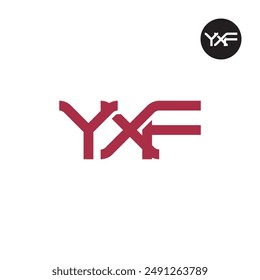 Diseño de monograma de letra con logotipo YXF