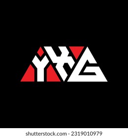 YXG triangle letter logo design with triangle shape. YXG triangle logo design monogram. YXG triangle vector logo template with red color. YXG triangular Simple, Elegant, and Luxurious Logo