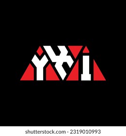 YXI triangle letter logo design with triangle shape. YXI triangle logo design monogram. YXI triangle vector logo template with red color. YXI triangular Simple, Elegant, and Luxurious Logo