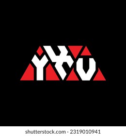 Logo-Design des YXV Dreiecksbuchstaben mit Dreiecksform. YXV Dreieck Logo Design Monogramm. YXV Dreieck Vektor Logo Vorlage mit roter Farbe. Dreieckiges, einfaches, elegantes und luxuriöses YXV-Logo