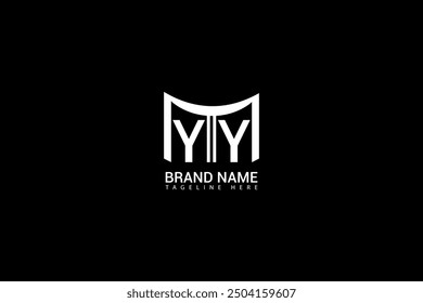 YY circle letter logo design with circle shape. YY ellipse letters with typographic style. initials form a circle logo. YY Circle Abstract Monogram Letter Mark Vector, YY latter logo. spread logo