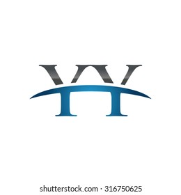 YY initial company blue swoosh logo