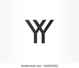 YY logotipo de concepto de icono de letra inicial