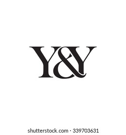 Y&Y Initial logo. Ampersand monogram logo