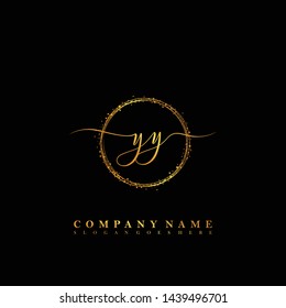 YY Initial luxury handwriting logo vector