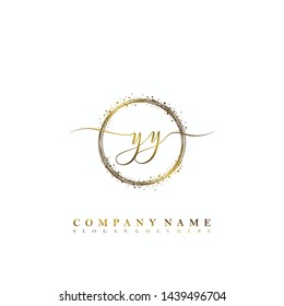 YY Initial luxury handwriting logo vector