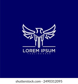YY initial monogram for business logo with eagle image
