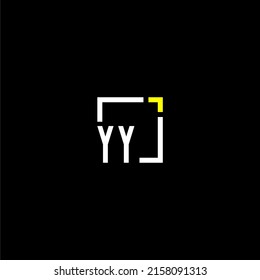 YY initial monogram logo with square style design