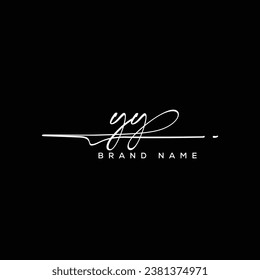 YY letter beauty handwriting vector logo. 
