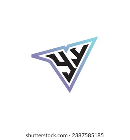 YY letter combination cool logo esport or gaming initial logo as a inspirational concept design