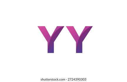 YY Letter Gradient Monogram Logo for Modern Business Branding