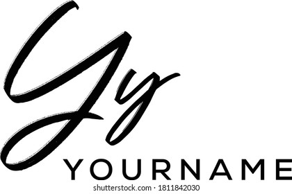 YY Letter Initial Logo Design, Vector Template