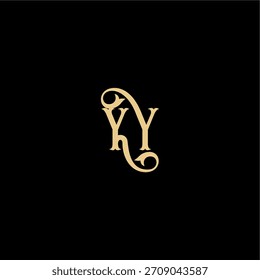 YY letra conceito real inicial Barock estilo design monograma logotipo moderno