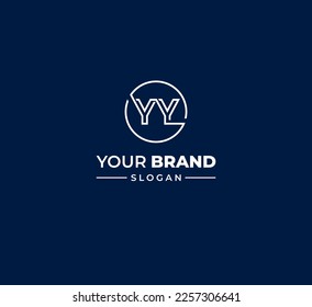 YY letter logo design template elements. Modern abstract digital alphabet letter logo. Vector illustration. YY logo.
