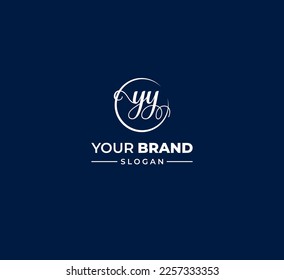 YY letter logo design template elements. Modern abstract digital alphabet letter logo. Vector illustration. YY logo.