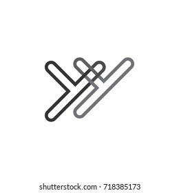 YY letter logo design vector