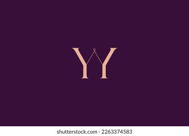 YY letter typography luxury fashion brand logo design, YW abstract, YY icon