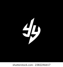 YY monogram esport logo design with cool shape concept in vector