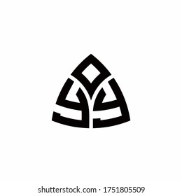 YY monogram logo with modern triangle style design template isolated on white background