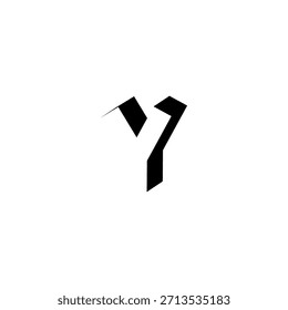 YY Negative Space Monogram Logo – Modern Minimal Lettermark Design