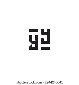 YY square concept retro logo in high quality professional design that will print well across any print media