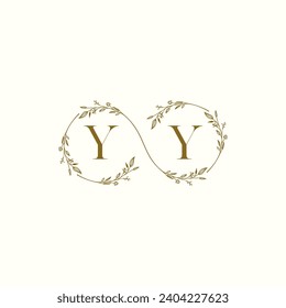 YY wedding infinity in elegant monogram with high quality professional design that will print well