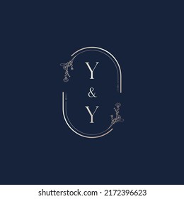 YY wedding initial logo letters in high quality professional design that will print well across any print media