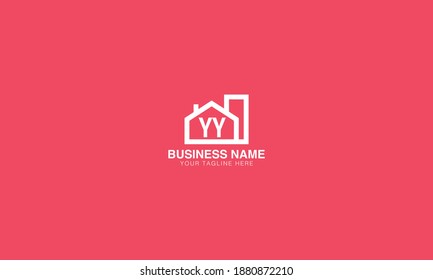 YY Y initial based abstract modern minimal creative logo vector template image. real estate homie logo