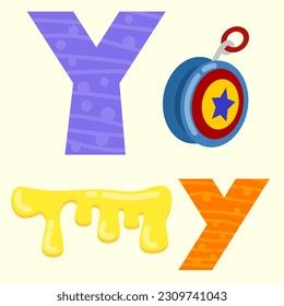 Yy Yoyo Yellow vecter cartoon