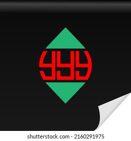 YYY logo monogram isolated on circle element design template