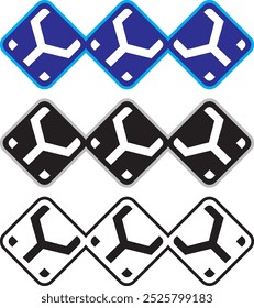 YYY rectangle Shape logo design, icon, symbol, vector file 