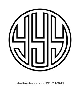 YYYY-Logo-Design mit drei Buchstaben, ikonische Logo-Design, Vektorvorlage, Monogramm, abstrakt, Wortmarke, Briefmarke, Gewerbe, Typografie, flach, minimalistisch, Marke, Anfangsbuchstaben, Logo, Symbol, geometrisch, isoliert,