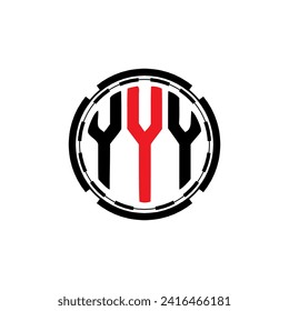 Diseño del logotipo de la letra triangular YYY con forma triangular. AYUDA monograma de diseño del logotipo del triángulo. Plantilla de logotipo vectorial triangular YYY con color rojo. YYY logotipo triangular Diseño sencillo, elegante y lujoso.