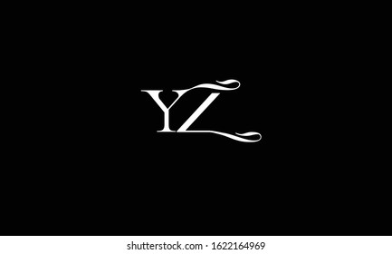 YZ abstract vector logo monogram template