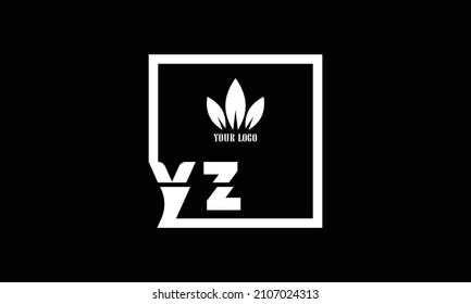 Ilustración vectorial del logotipo del icono del monograma del alfabeto YZ