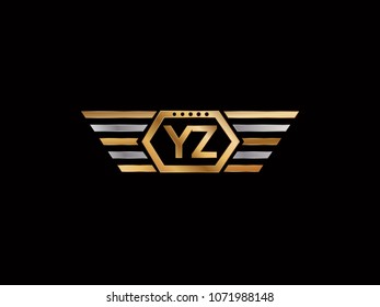 YZ initial box letter design